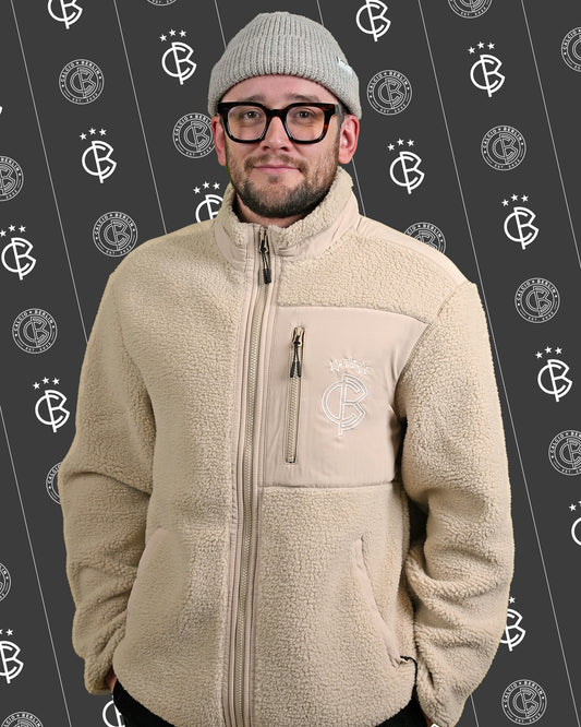 Fleecejacke "Stadion" - Desert Dust